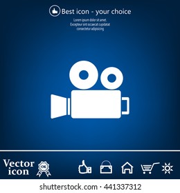 Video camera icon vector