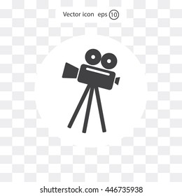 Video camera icon vector