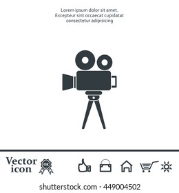 Video camera icon vector