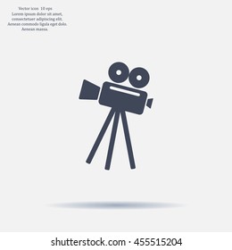 Video camera icon vector