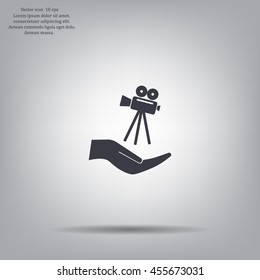 Video camera icon vector