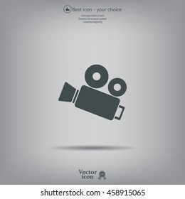 Video camera icon vector