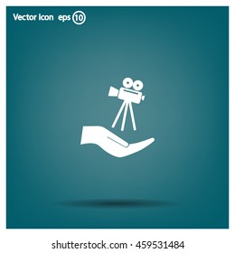 Video camera icon vector