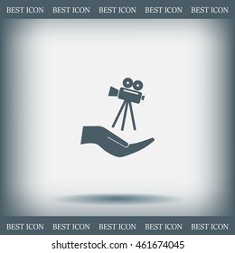 Video camera icon vector
