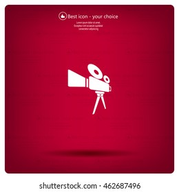 Video camera icon vector