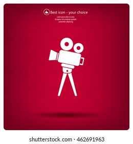 Video camera icon vector
