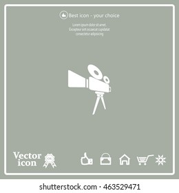 Video camera icon vector
