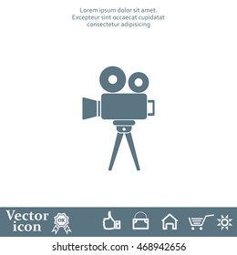 Video camera icon vector