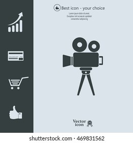 Video camera icon vector