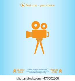 Video camera icon vector