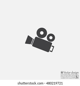 Video camera icon vector