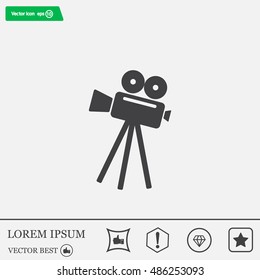 Video camera icon vector