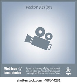 Video camera icon vector