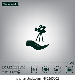 Video camera icon vector