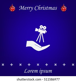Video camera icon vector