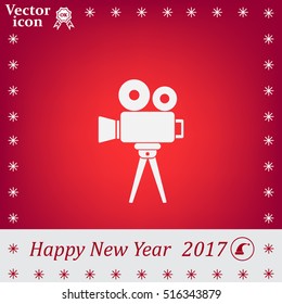 Video camera icon vector