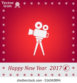 Video camera icon vector