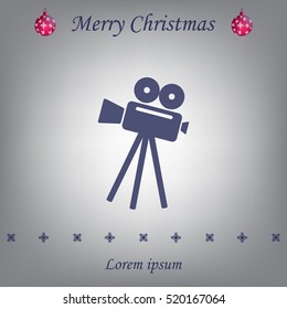 Video camera icon vector