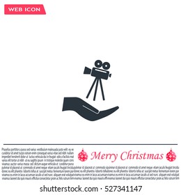 Video camera icon vector