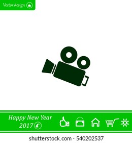 Video camera icon vector