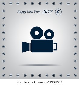 Video camera icon vector