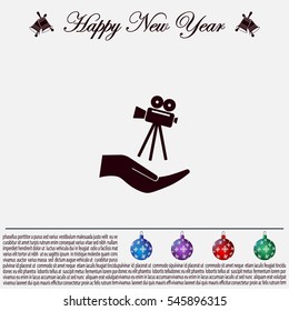 Video camera icon vector