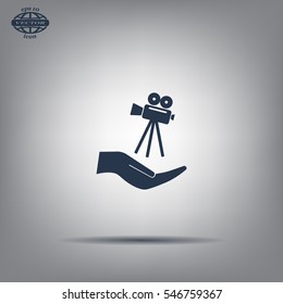 Video camera icon vector