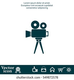 Video camera icon vector