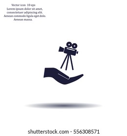 Video camera icon vector