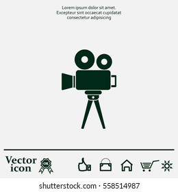 Video camera icon vector