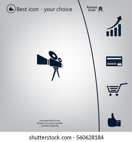 Video camera icon vector