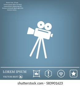 Video camera icon vector