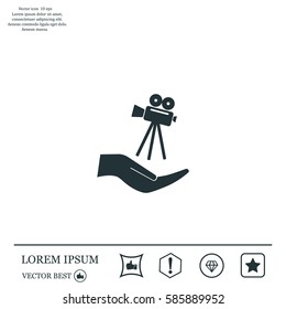 Video camera icon vector