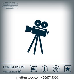 Video camera icon vector