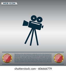Video camera icon vector