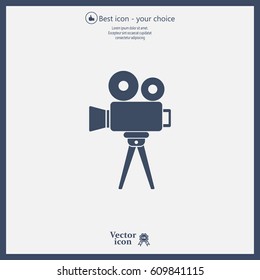 Video camera icon vector