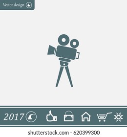 Video camera icon vector