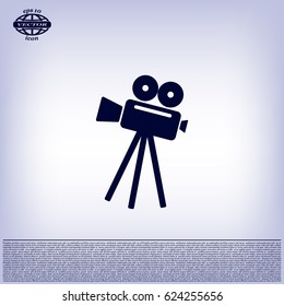 Video camera icon vector