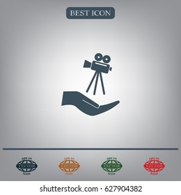 Video camera icon vector