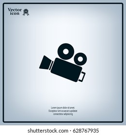 Video camera icon vector