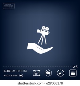 Video camera icon vector
