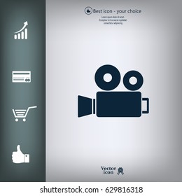 Video camera icon vector