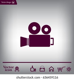 Video camera icon vector