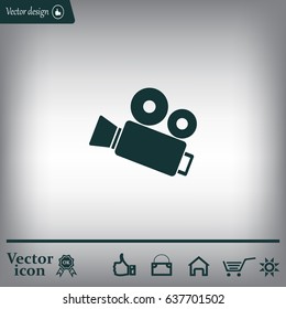 Video camera icon vector