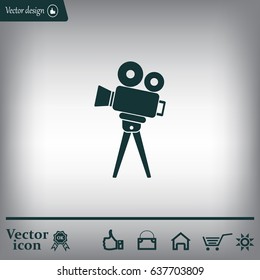 Video camera icon vector