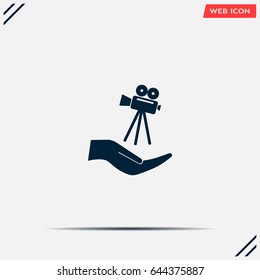 Video camera icon vector