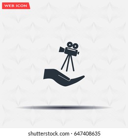 Video camera icon vector