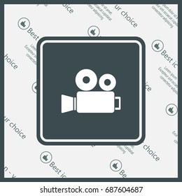 Video camera icon vector
