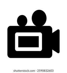 Video camera icon vector art illustration.