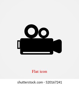 video camera icon, vector best flat icon, EPS